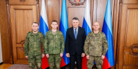 Леонид Пасечник встретился с военнослужащими, принимавших участие в освобождении Северска - ГТРК ЛНР